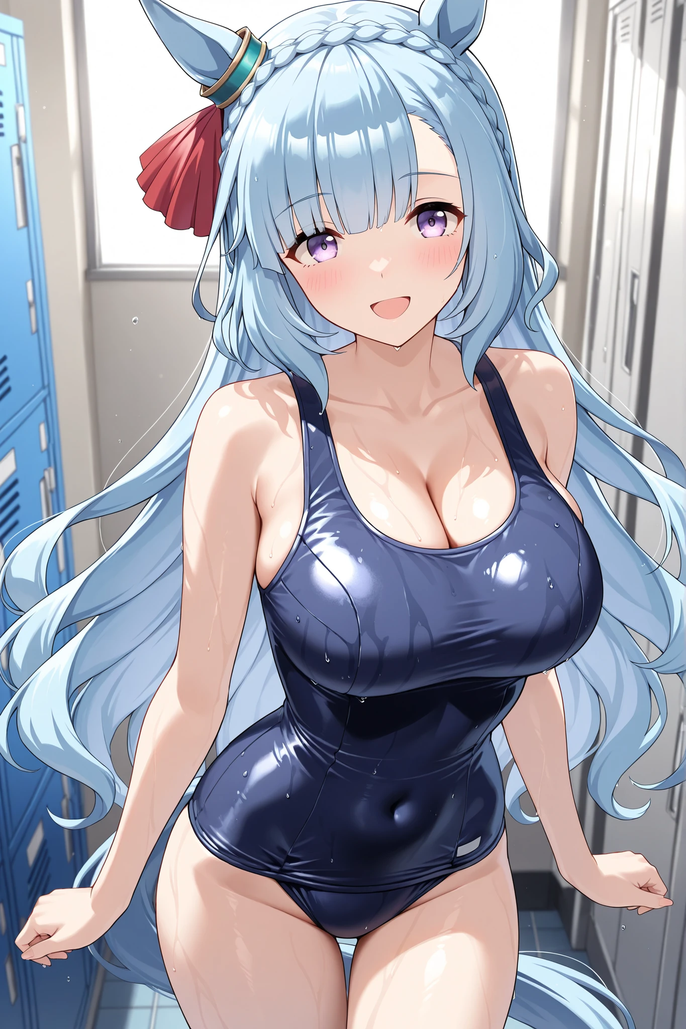 {highest quality、masterpiece、so beautiful、Ultra-high resolution、An illustration、Very delicate and beautiful、Very detailed、CG、wonderful、細かいディテールのmasterpiece、The highest and ultimate art、Very detailed 、CG Unity 8k Wallpaper}、1 girl, Cowboy Shot、Wearing clothes、Sensual、Muscular、(((Super big boobs)))、anime、Short length、(((Straight fingers)))、((((Double V Concept))))、((((School Backpack))))、(((Backpack)))、((((Squat))))、(((((開foot))))),((((Ofoot))))、((((Nose hook))))、((((Peeing on your own))))、((((Roll your eyes))))、(((Ahegao))),((((Sticking out tongue))))、((((Swimwear))))、(((Privaty,Nikke))),(((Light blue hair、Twin tails)))