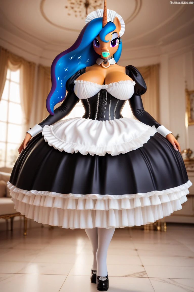 mulher vestida de fada cor azul imagem bem realista