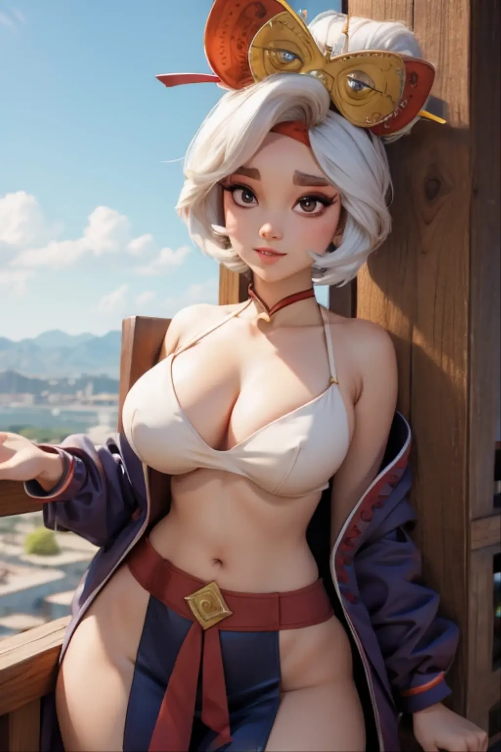 Purah has large breasts