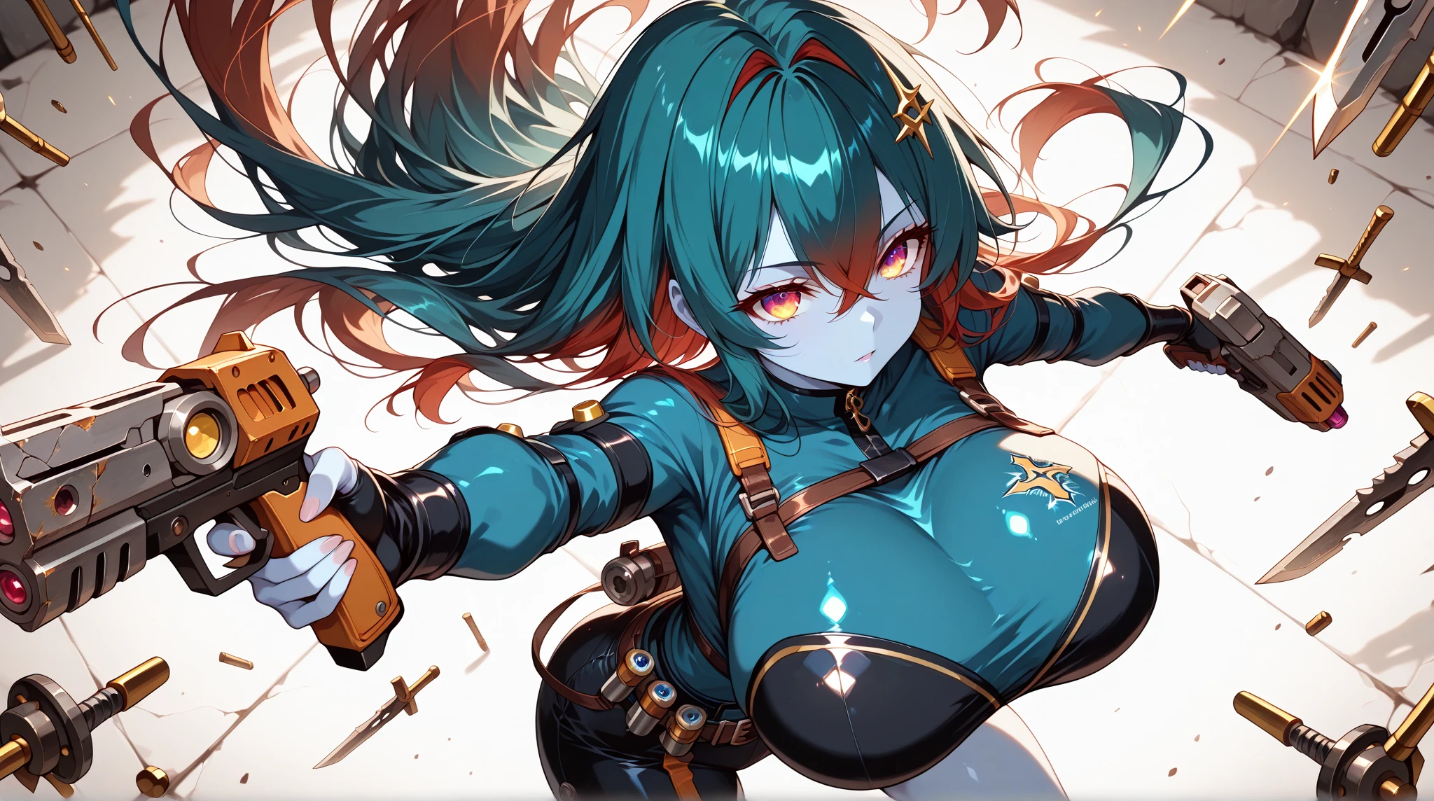 ultra-detailed, Explicit, Beautiful body, Beautiful Nose, Beautiful character design, perfect eyes, perfect face, ultra highres, 4K, beautiful legs, perfect legs, Nice hands, Perfect hand, Masterpiece, Best Quality, Highly detailed, illustration, absurdres, street fighter, doll suit, shadaloo doll, dollsuit, expressionless, blank eyes, looking at viewer, red gloves, emotionless, black latex, corrution, mind control, female combatant, full body, hypnotized, unhappy trance, full body suit, ribbed bodysuit, both arms at side, obey, perfect female body, extremely glossy latex, hypnosis, hypnoLora, empty eyes, Mind control device, poses, submissive_pose, Slave, hat, necktie, stand up straight, standing, standing at attention, hat, necktie, belt, latex, ribbed bodysuit, thighhighs, garter belt, Fighting Stance, extending the right arm from the shoulder into the air with a straightened hand, nazi saluting, military, military saluting, salute, thigh boots, 1girl, Dark Signer Carly Nagisa, Yu-Gi-Oh! 5D's, dark green hair, long hair, blue eyes, black eyes