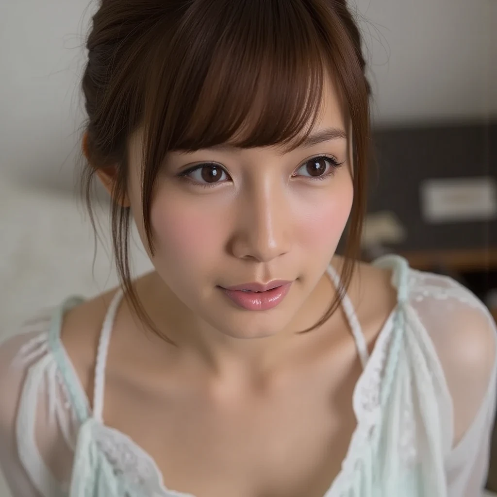 (Woman walking down the stairs:1.2、Squint your eyes and laugh)、((Wearing off-the-shoulder:1.4、Wearing a long skirt:1.5))、(View from the front、View from directly below)、(Realistic、Like a photograph、Live Action、8k, Realistic, RAW Photos, Best image quality: 1.4), Single-lens reflex camera、RAW Photos, Highest quality, Realistic, Highly detailed CG Unity 8k wallpaper, Written boundary depth, Cinematic Light, Lens flare, Ray Tracing, Realistic background、((ultra high density skin))、(whole body:1.5)、Long Hair 1.2、ponytail、Hair blowing in the wind:1.4)、I like that style、stylish、Very detailed、Pay attention to the details、Perfect outfit、(Sunburned skin)、Accurate hands、Accurate legs、Detailed hands and fingers、Anatomically correct body、Thin legs、Thin thighs、Large Breasts、Very detailedな顔
