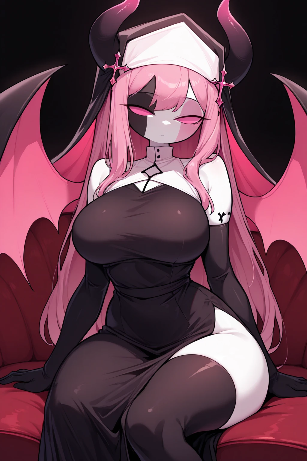 score_9, score_8_up, score_7_up, source_anime, BREAK, (((yew))), , 1girl, solo, succubus, curvy, succubus outfit, extremely large breasts, round breasts, thick thighs