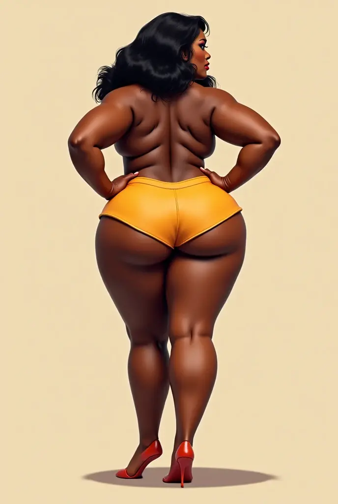 Afrofit, black hair, tetotas, realist, joven sexy, completely naked, glasses, big ass, open legs pose, thick thighs s