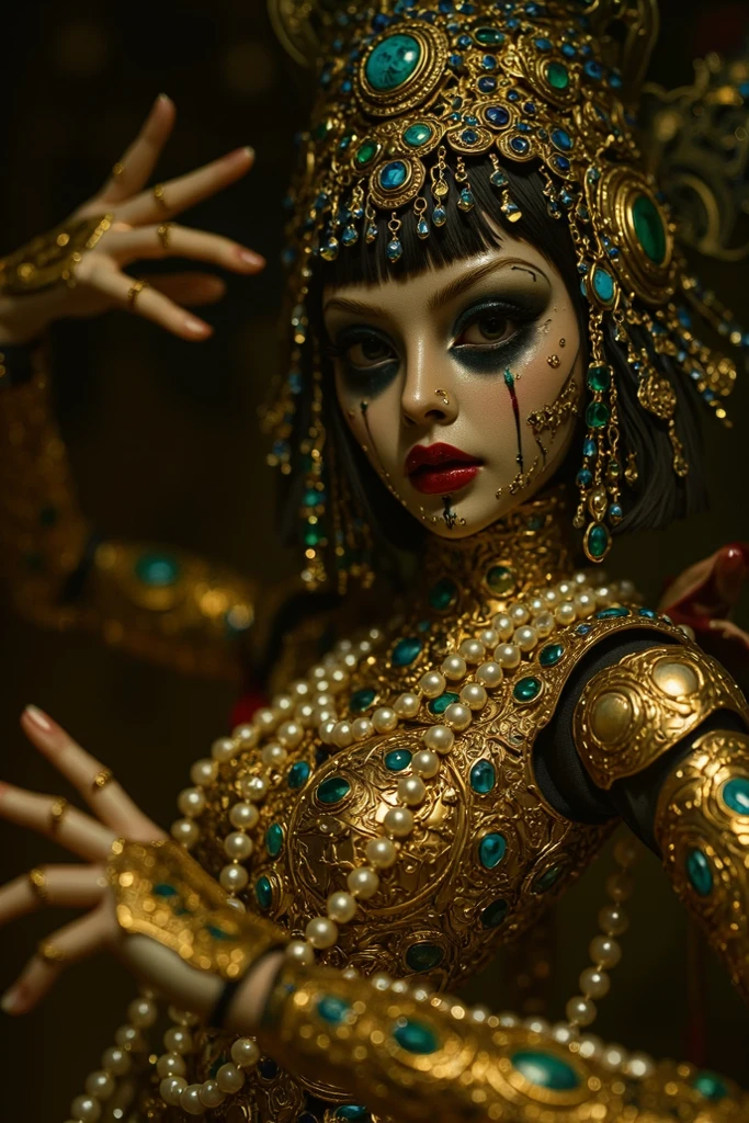 score_9, score_8, score_7_up, 1girl, magnificent body, oriental princess in her palace Padishah, solo, she is beautiful and very hot, she caresses herself, grand setting