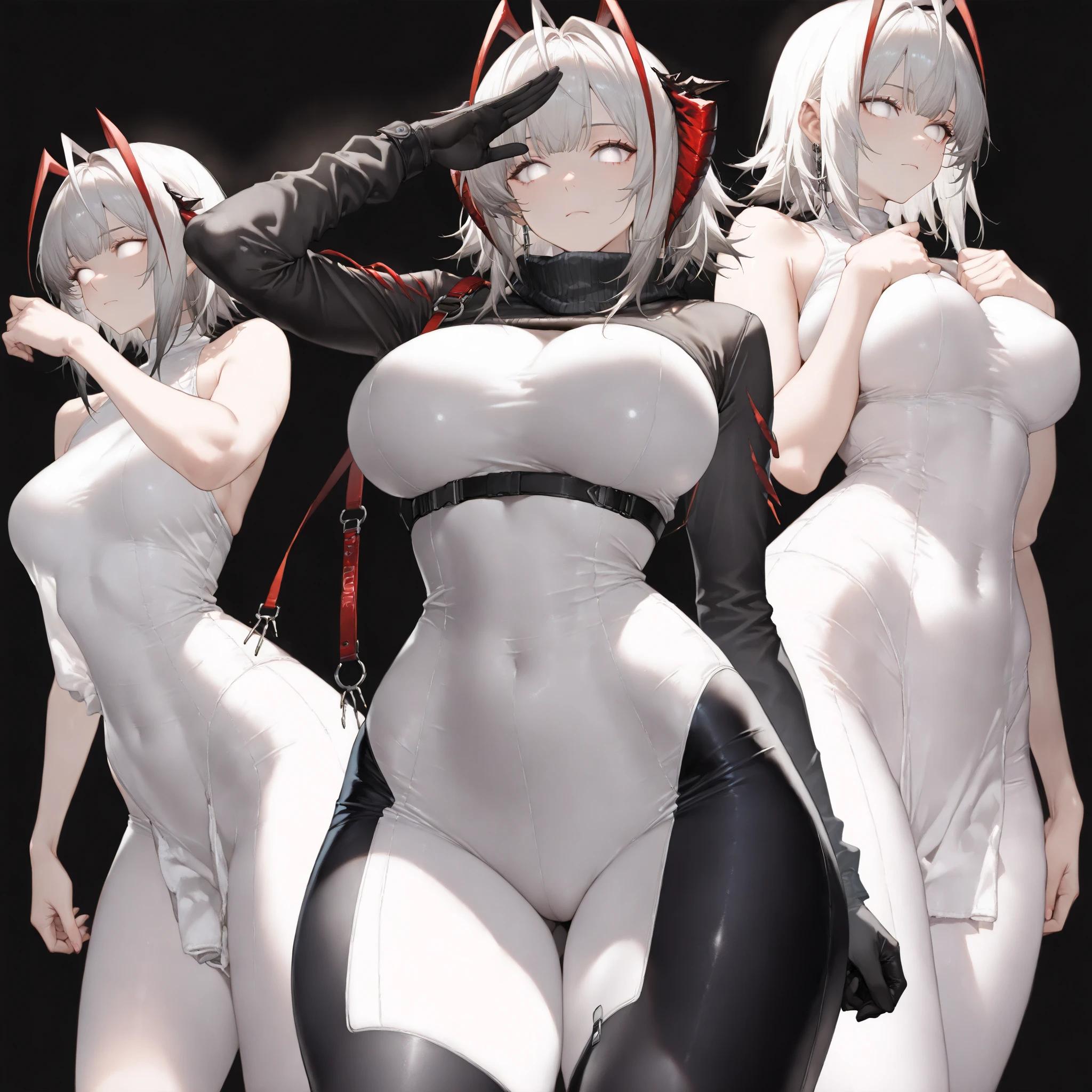 (Browsing Caution:1.3),highest quality, (Ultra-realistic), (One girl:1.8), (Wet short hair girl,Hime cut), With fair skin and captivating blue eyes, (Wrap Harness Fashion Art, Baby Face,Glossy and Glossy Theme:1.8), (Oily skin, Shiny skin, Wet Skin, Moisturizes the skin, Skin glowing with oil), Detailed face, Big eyes, Very small face, Fine grain, Big eyes, Droopy eyes, double eyelid, Sparkling Eyes,(Function Emoji), break (Black Theme:1.4), ((Wearing very tight, very tight oiled rubber)), (No sleeve, Beautiful triangle and geometric patterned rubber, Tight Lover Tiny Bikini, Micro Thong:1.4), (Complex cutouts:1.3), (stomach skin:1.6), (Composite thin rubber tight harness, Elastic harness that wraps around the body, suspenders:1.6), (Wide range of harness accessories:1.4), (High leg rubber stockings:1.2), (Detailed oily rubber:1.6), Adopt a curvaceous posture, (Concrete), break looking viewer, (Small breasts:1.9),A cup breasts,(Athlete Body:1.7), Plate chest,flat bust,Oily milk、oily breast meat, Stained Skin, Inverted nipples, Meat stuck in clothes, Flesh sticking to clothes, (Abdominal muscles:1.2), (Boldly exposed chest:1.6)、(Oily skin), (big muscular ass, Exposed buttocks:1.2), Captivate your audience, Sitting, Random sexy poses, Female leopard in sexy pose, Adopt a curvaceous posture, (Perfect black background),(White Light Refraction:1.2), Anorexia nervosa and skinny,