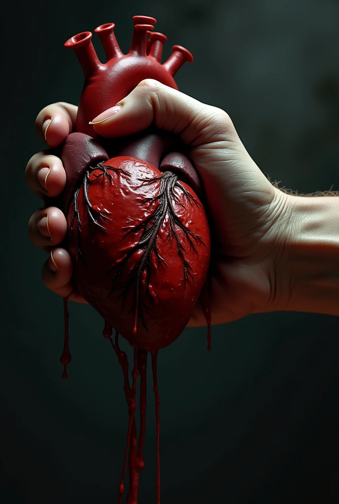 create a real heart with skin being taken from the outside of it
