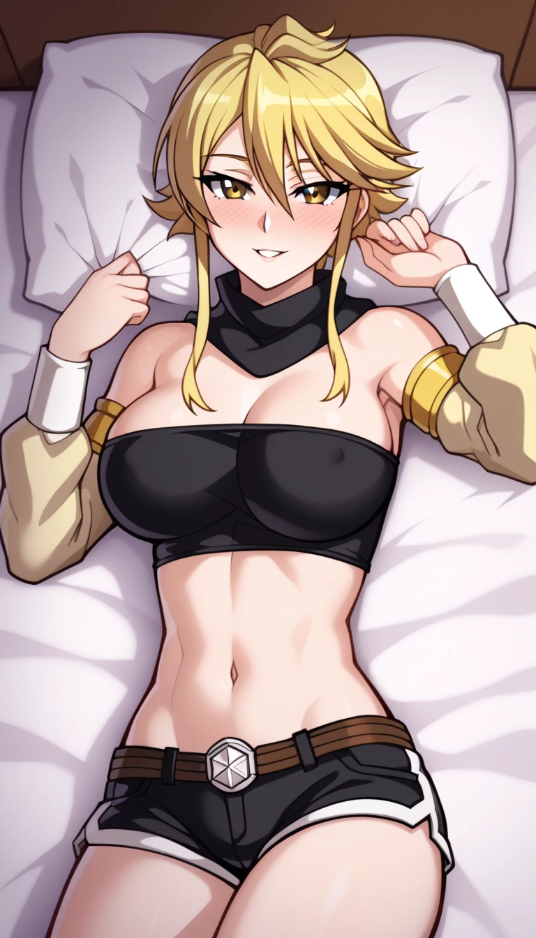 score_9, score_8_up, score_7_up, score_6_up, score_5_up, score_4_up, source_anime, a milf, mature woman, old woman, 1girl, solo, arms behind back, laying down on bed, laying back down, stomach, abs, wearing red gown, blue eyes, looking at viewer, astrid hofferson, horny, excited, closeup, eager, im heat, hiw to train your dragon