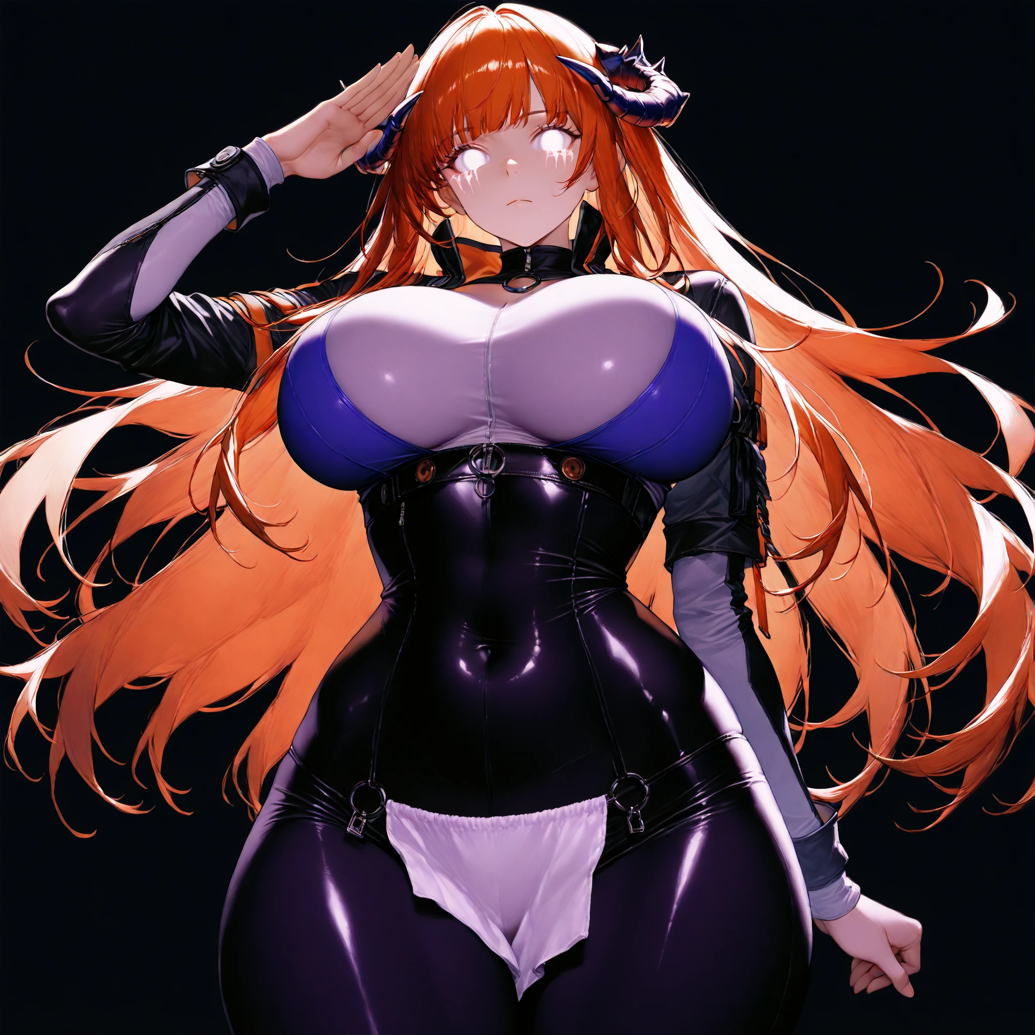 ((extreme detail)),(ultra-detailed), extremely detailed CG unity 8k wallpaper, best quality, nami_one_peace, bodysuit, posing, cowboy shot, lens flare. Girl with thick fat chunky physique. Her height is around 5 feet 2 inches (157 cm), with a huge mommy body. Her skin tone is fair and smooth, giving her an older appearance. In terms of facial features, Hinata has a soft and gentle countenance. She has a slim nose, and her lips are naturally pink and slightly full. Her eyebrows are well-shaped and neatly arched, framing her eyes beautifully. Her boobs are huge and well-shaped. they are massive and u can see a nipple outline Overall, Hinata's appearance is characterized by her serene and kind expression, representing her gentle nature. A sexy girl with huge boobs and a thick body is wearing a body-tight suit where you can see all of her curves and nipple outline. She is thick busty fat and has huge boobs her suit is very very tight and covers her whole body you can see all of her curves and body. Full body suit very tight you can see her full body