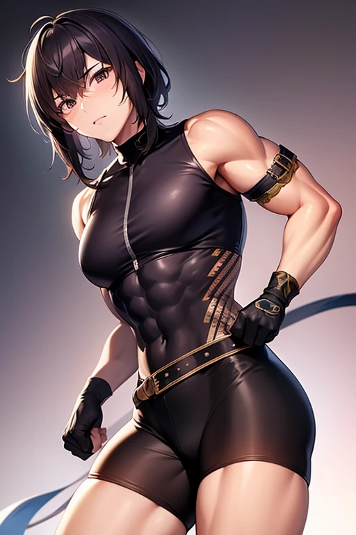 Female agent with abs was caught and beaten，Tethered by chains，moan in pain