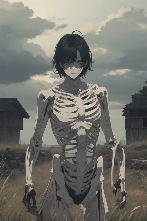 armor and spear, blood, (anime), bizarre scenario, This is Junji, Yusuke Murata, black and white, 8K, anime, horror