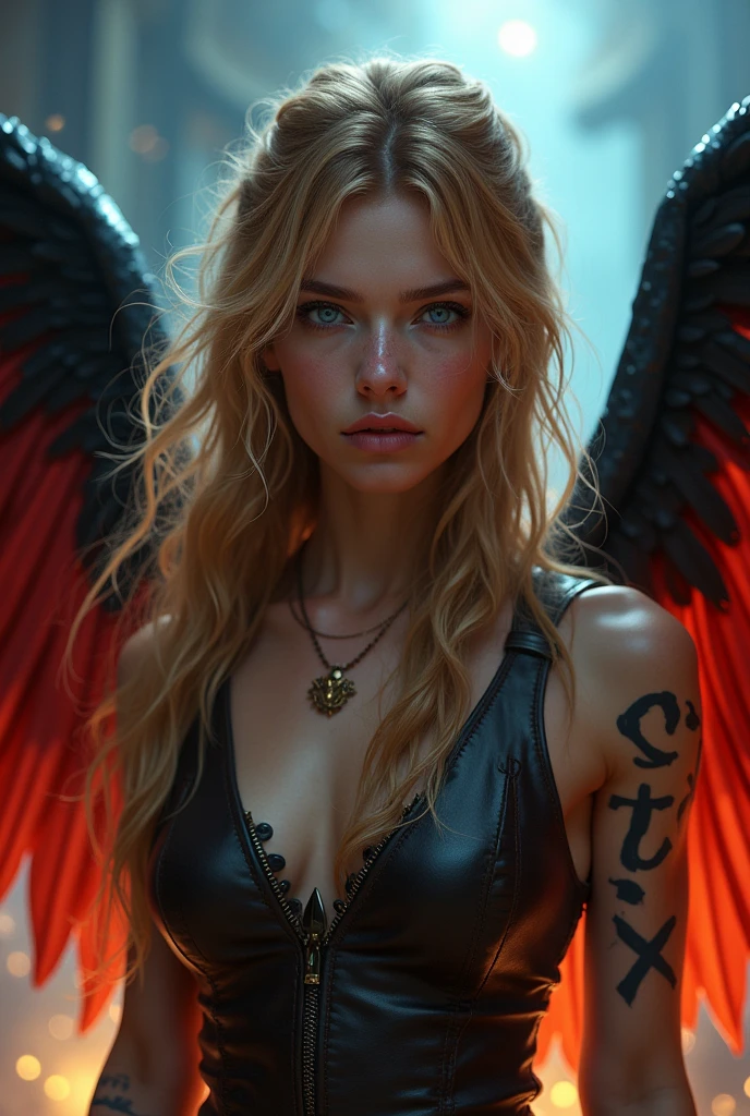 Female character with angelic pants Free Fire hair with rabbit ears black blouse