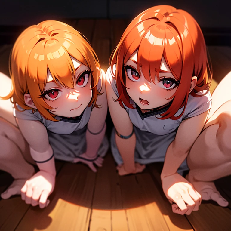 super highest quality、Ultra-high resolution、Beautiful details、Ultra HD quality、One cute girl、Cute 13 year old girl、Red hair with a bob cut、Medium sized breasts、Panting expression、Moist with tears、A large amount of love juice is dripping from the pussy、Beautiful pink nipples、bestiality、Doggy style sex with dog、Mating、