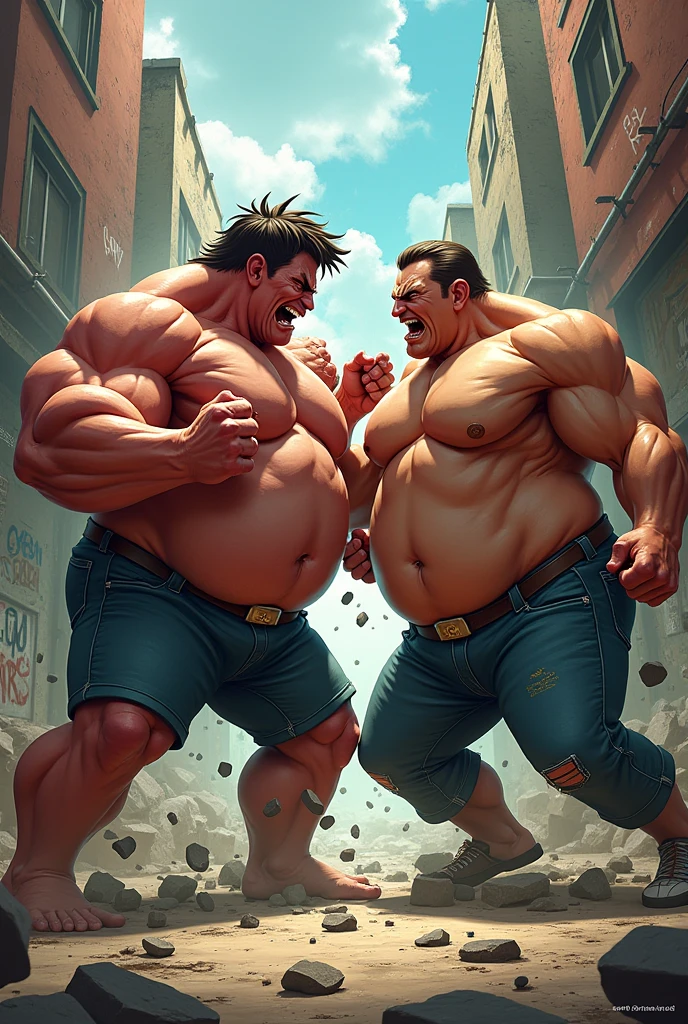 Two men,fat guy,short detailed hair,the night,Fingers touched through the clothes,Hands on each other's fluffy stomachs,Open your clothes,drools,Ear ring,black sock,Very fat, fat big belly,tmasterpiece,very high res,Cinematic lighting effects,Exposed body,Plush potbelly,Thick thighs,the night,Bustling streets,ultra-wide-angle,360-degree panoramic view,in a panoramic view