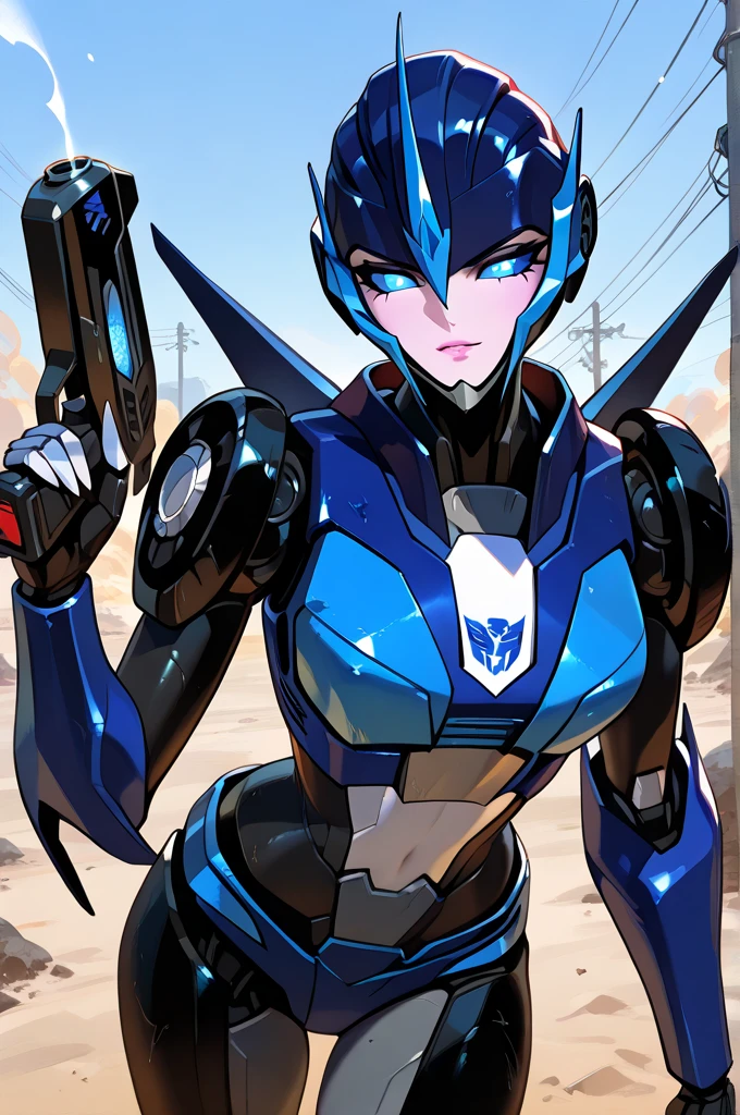 masterpiece, best quality, 1female, female, face portrait, arceetp, robot, mecha, autobot
