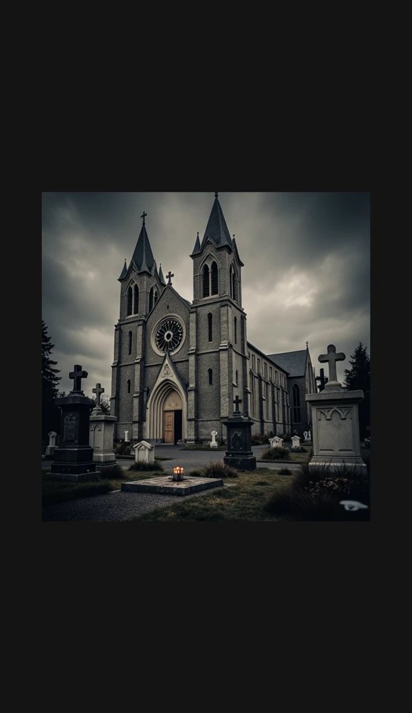 church, cemetery, fog, terror, graves, night, wax candles,horror (theme), fog,