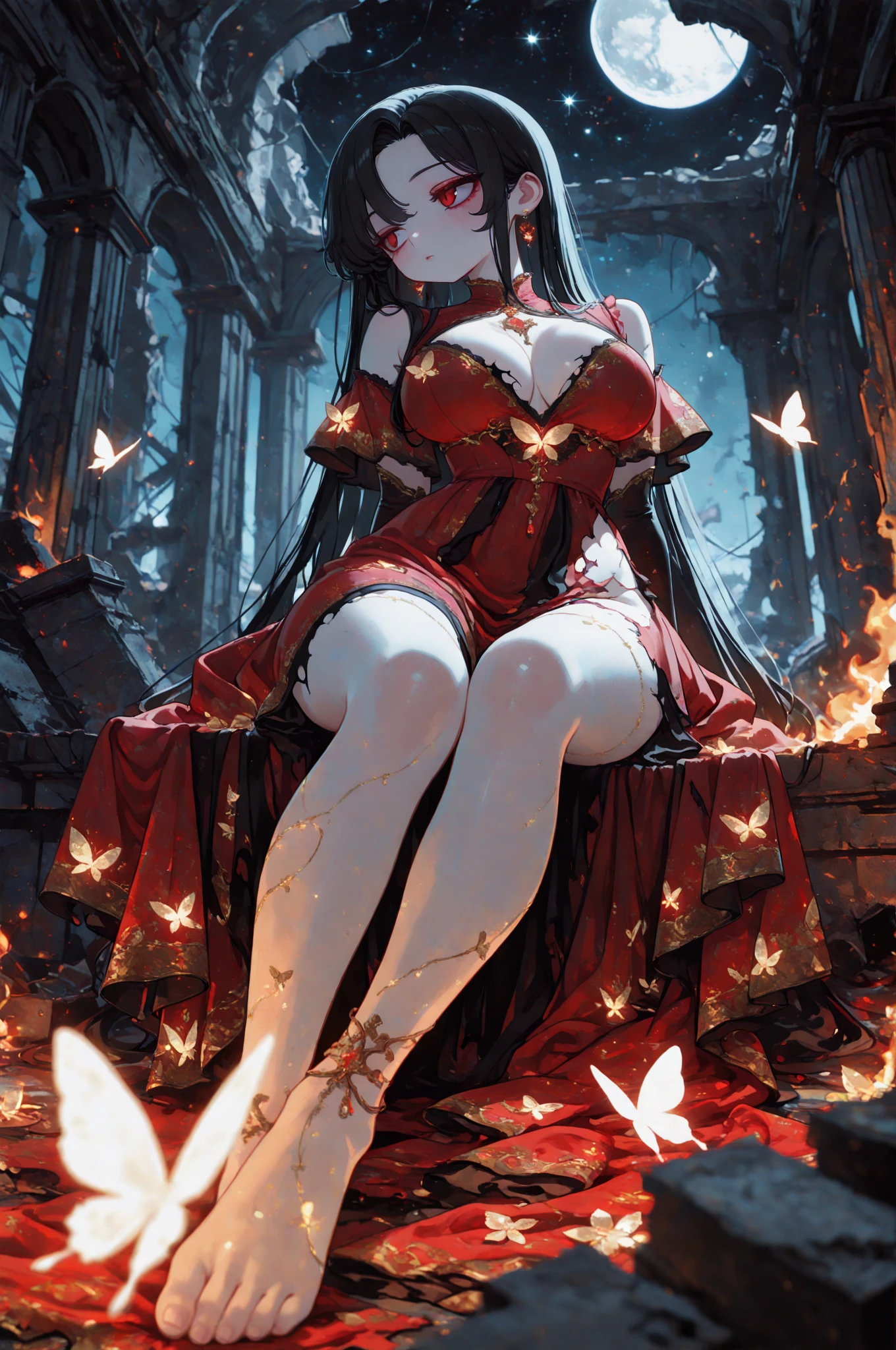 Big red eyes、The details of the face are exquisite、Gentle chin、