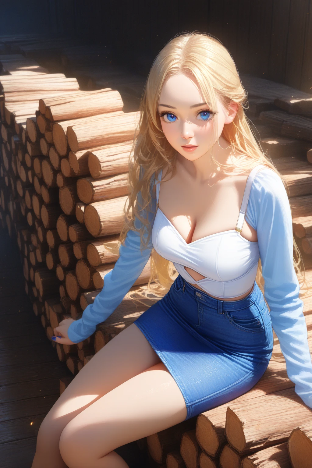(Master piece, absurdres, best high quality image, carefully detailed textures, detailed image and background, full body view)
{{(1character: 27 years old blonde girl citizen: (pale skin, light-blue eyes, long straight blonde golden hair, beautiful face, beautiful voluptuous figure, beautiful legs, beautiful arms, big breasts, beautiful hips, serious expression, reserved demeanor, suspicious pose, fists over her hips), (blue headband, jean short pants, white shirt, bare shoulders, white heeled shors), (new york city, american ballroom school, clean interior))}}