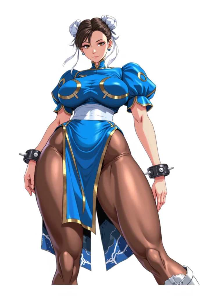 ultra-detailed, Explicit, Beautiful body, Beautiful Nose, Beautiful character design, perfect eyes, perfect face, ultra highres, 4K, beautiful legs, perfect legs, Nice hands, Perfect hand, Masterpiece, Best Quality, Highly detailed, illustration, absurdres, street fighter, doll suit, shadaloo doll, dollsuit, girls, multiple girls, expressionless, blank eyes, looking at viewer, red gloves, emotionless, black latex, corrution, mind control, female combatant, full body, hypnotized, unhappy trance, full body suit, ribbed bodysuit, both arms at side, obey, perfect female body, extremely glossy latex, hypnosis, hypnoLora, empty eyes, Mind control device, poses, submissive_pose, Slave, hat, necktie, stand up straight, standing, standing at attention, hat, necktie, belt, latex, ribbed bodysuit, thighhighs, garter belt, Fighting Stance, large breast, thigh boots, grey hair, braid, blue eyes, kekegurui, Kirari Momobami, blue lipstick, blue lips