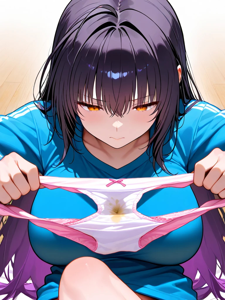 perfect anatomy embarrassing embarrassed short hair black hair small breasts hospital bed lying down several doctors around naked legs being grabbed wearing a diaper