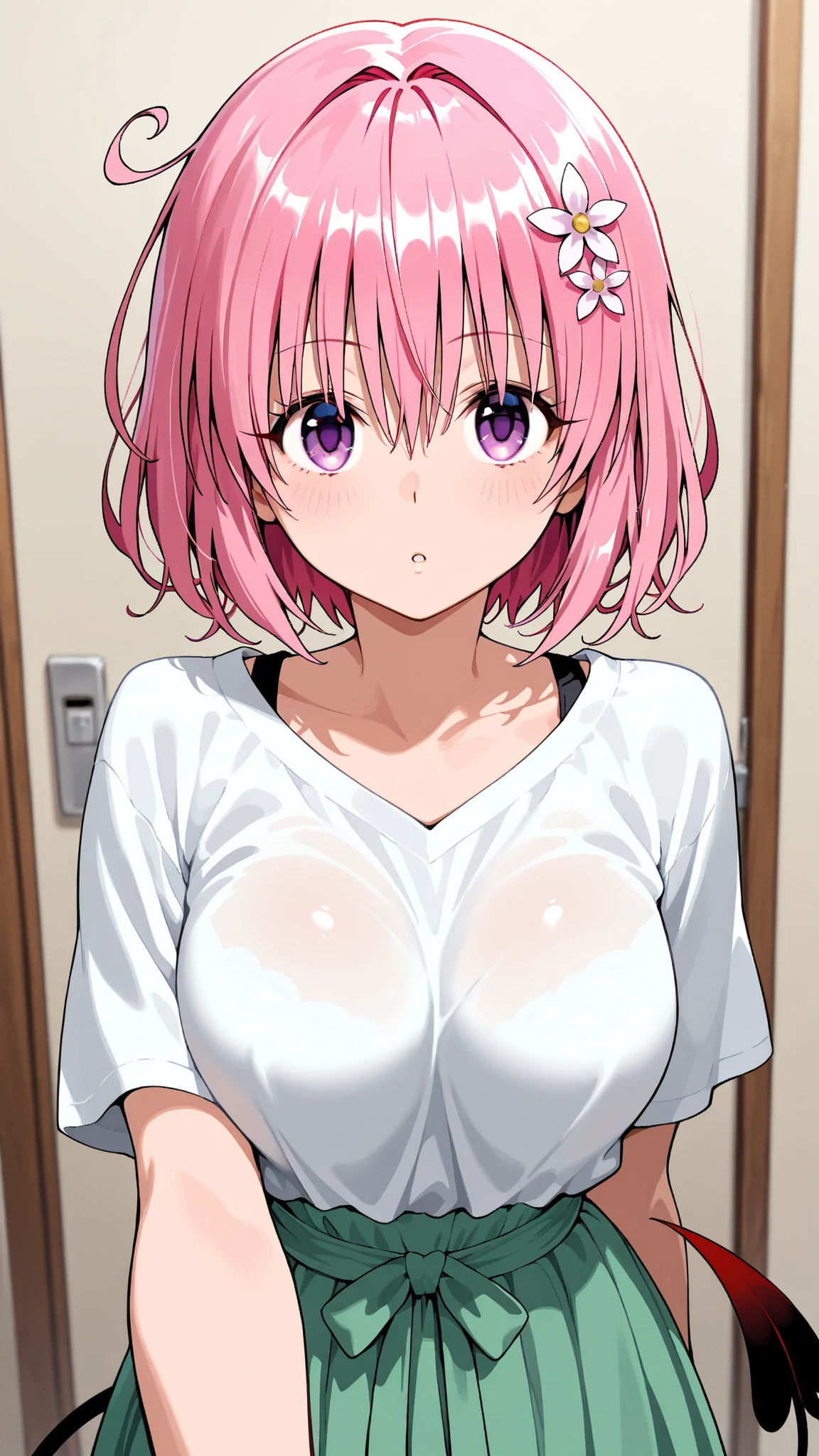 (((((Best Quality, 8K, 32K, masterpiece, 1.2)))),{{solo}},((nsfw:1.5)),{{{Character reference: ToLove Ru's Momo:1.2}}},((bob hair style)),((perfect beautiful face:1.2)), in love hotel, wearing virgin destroyer sweater , netorare, netorare face, spreading pussy with fingers, embarrassed, high quality of vagina, vivid pussy,((a lot of public hairs:1.4)),