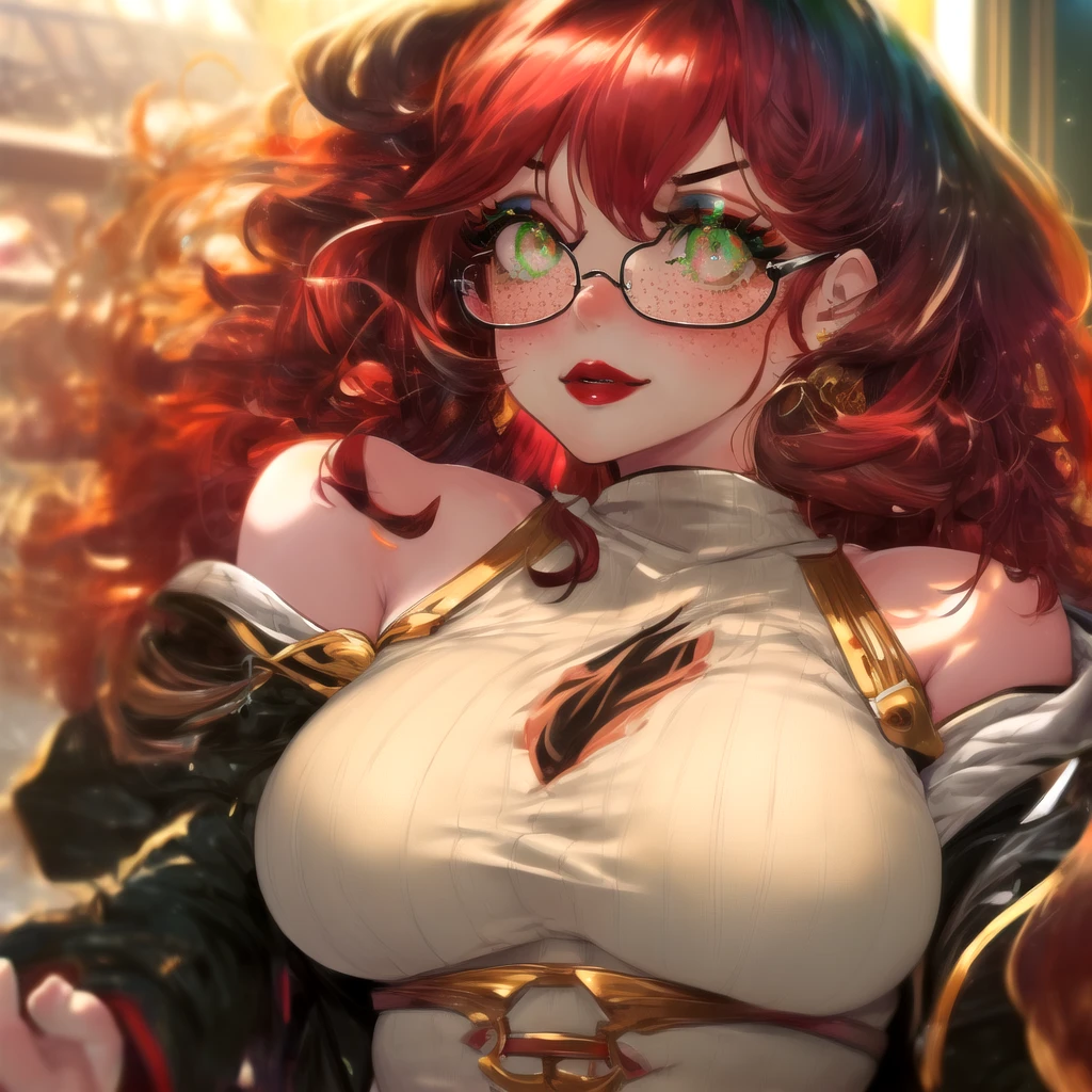 Fine、(The best illustrations)、8k UHD resolution、intricate-detail、top-quality、realisitic、ultra-detailliert、The best lighting、Best Shadows、Soft lighting、Ulutra HD、Dungeon and Dragon、caves、Dungeon、 A Necromancer、natta、Dark style、Succubus、Devil's Daughter、Bat Wings,(((Demon Horns)))、((((black-rimmed round glasses))))、(((Colossal tits)))、(Devil's Tail)、(red eyes glowing:1.6)、masterpiece、beautiful countenance、Tindall Effect、photos realistic、(High Detail Skins:1.2)、8KUHD、Digital SLR、hightquality、a picture、hight resolution、 absurderes、Ponytail distortion、best ratio four finger and one thumb、女の子1人、hair adornments、Red sparkling gemstone necklace、jewely、Beautiful expression、Body Up、Large breasts emphasis、Toned waist、Wide buttocks、Tindall Effect、Photorealsitic、(High Detail Skins:1.2)、