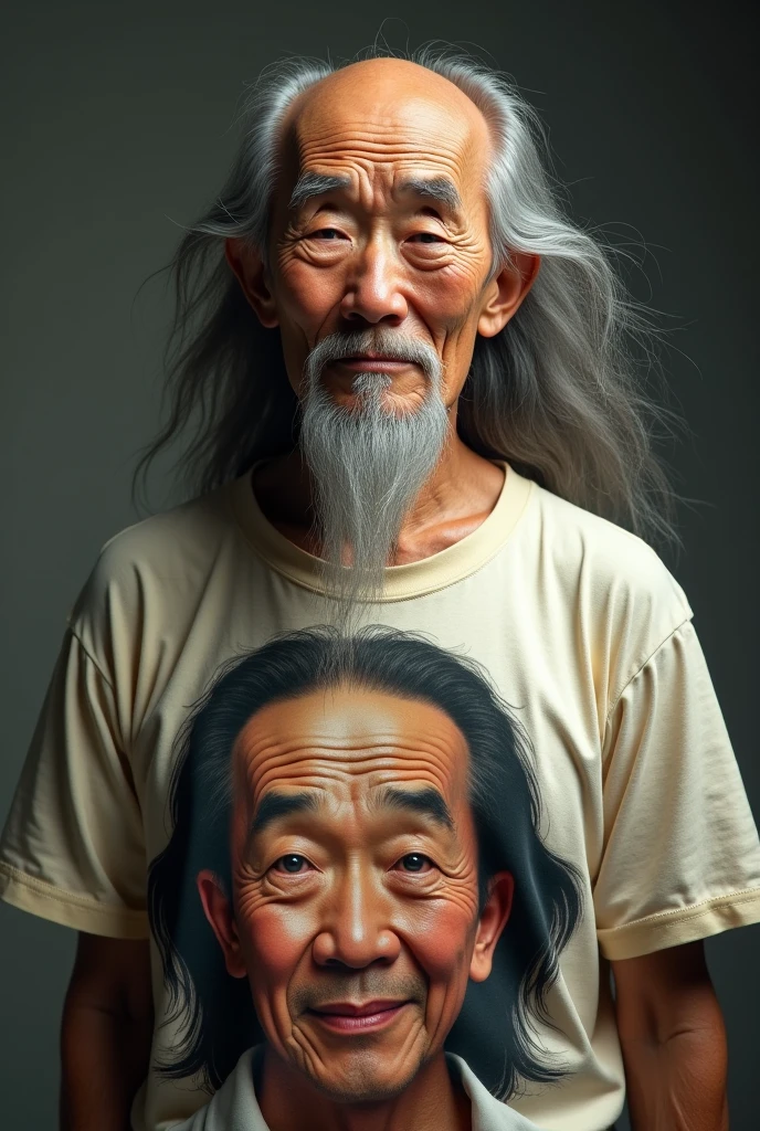Senior man、Japanese、Upper body naked、Cover your nose with your hands、Red face、Open your mouth、Highest quality、High resolution、Elderly men、whole body、