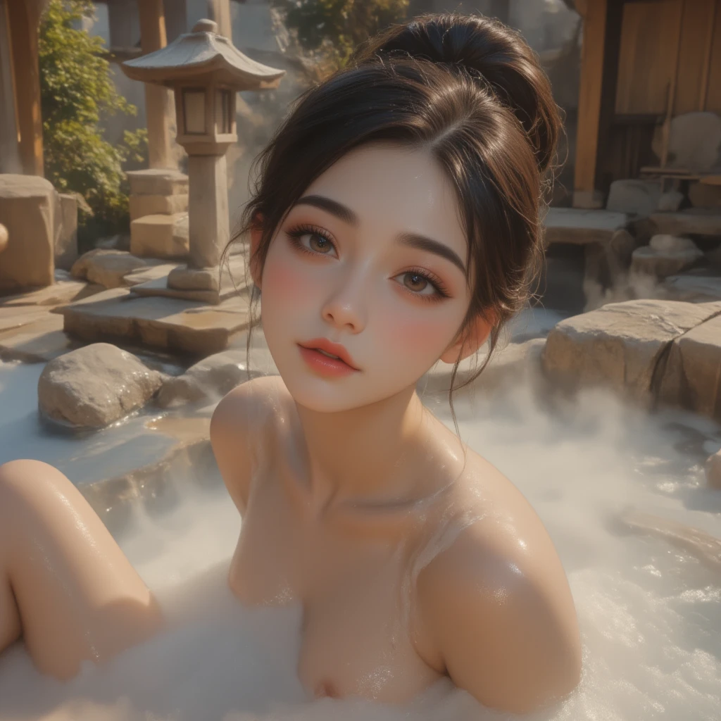 (best quality,4k,8k,highres,masterpiece:1.2),ultra-detailed,(realistic,photorealistic,photo-realistic:1.37),Korean girl,beautiful detailed eyes,beautiful detailed lips,extremely detailed eyes and face,longeyelashes,naked in bathroom,delicate porcelain skin,serene expression,water droplets on her skin,steamy atmosphere,soft lighting,subtle reflections on the bathroom tiles,sublime tranquility,gentle splashes of water,shimmering steam,enchanting beauty,artistic nude,subdued colors,subtle gradients,meticulous attention to detail,radiant glow,sensuous curves,serene and serene environment,relaxation and serenity,bathing routine,refreshing ambiance,timeless elegance,feminine grace,harmonious composition,artistic flair,meticulously crafted scene,exquisite craftsmanship,reverence for the female form