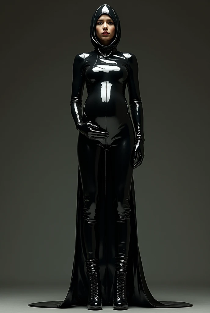 1 Girl、Medium Bust、solo、Black Hair、Braid、Mobile Race Suit、Shoulder Armor、ceiling、Wide Shot、Looking Ahead、Arms crossed、Closed Mouth、Highest quality、medium quality、22 years old、Mobile Trace System、cockpit、Asian、