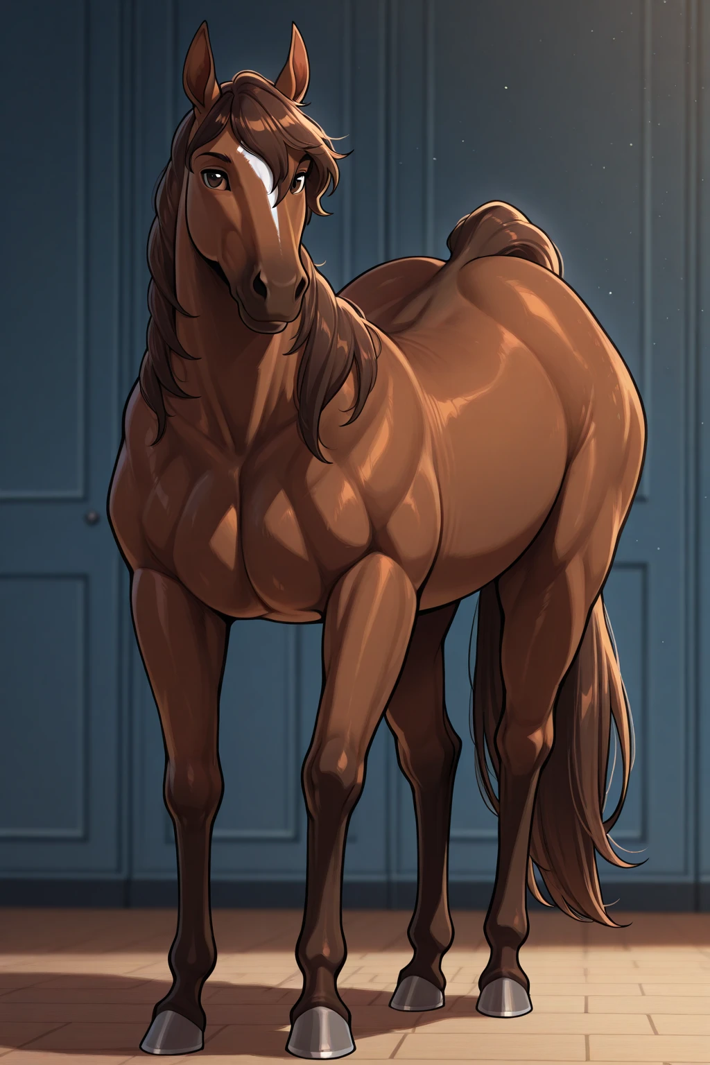 a huge penis, horse penis, huge horse idea 