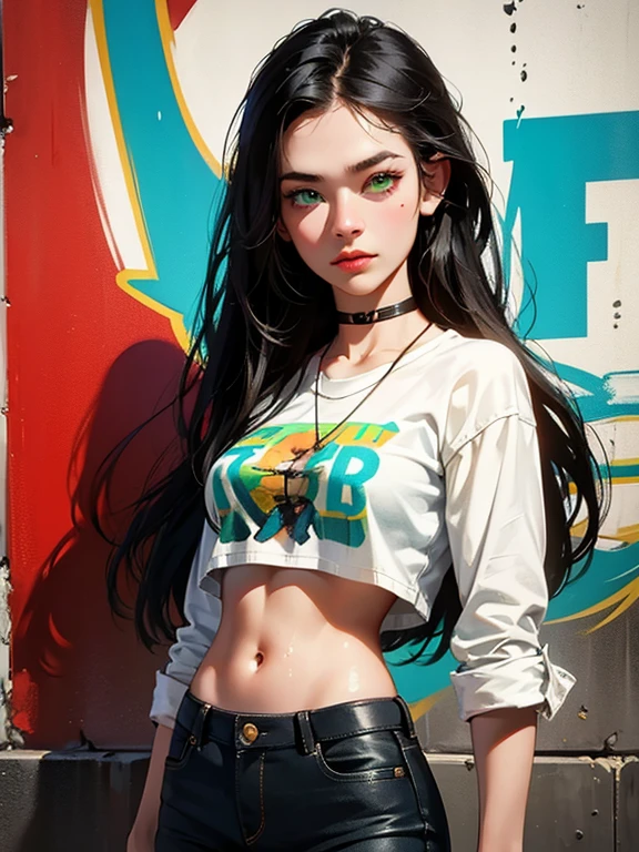 The character costume is KPOP, Hallyu, K-pop anime art style, Hallyu frontline style, Hallyu art style, kpop style, official artwork, Chibi art, Pisif, Blackpink style, cute.     KPOP artwork in various poses, The popularity of Pisif art station, 16 year old chibi, No watermark, Extra close-fitting , , extra short clear top Strapless, cleavage, style clothing cyberpunk, smallest short short, wide angle, short top, very short, 