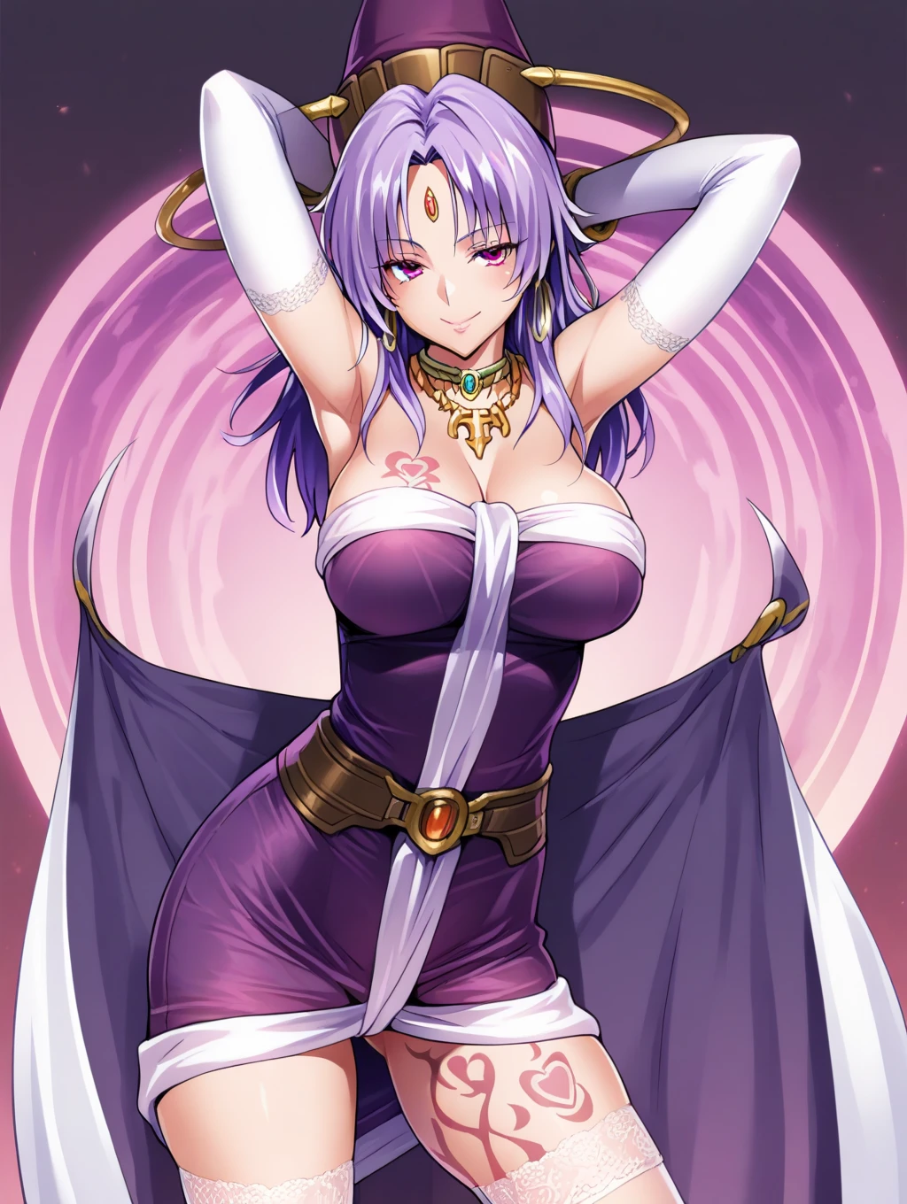 purple long hair, female, purple beautiful eyes, nacked, sexy pose