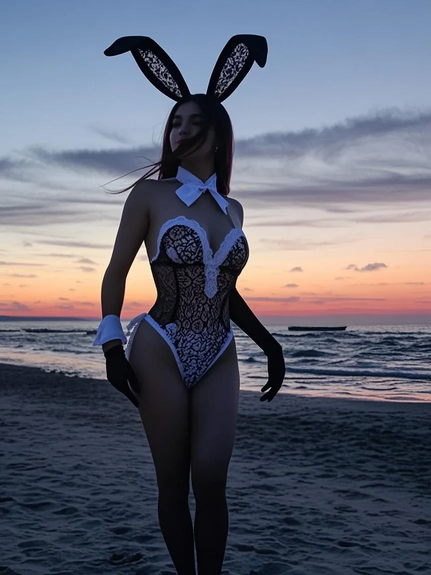 coelhinha da playboy, full-body position, standing, satin strapless bunny suit, Luta Pose intrincada, pose dominante, pose mais forte