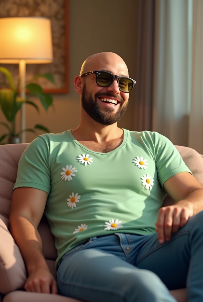 (best quality,ultra-detailed,photo-realistic:1.37), portraits, mature texan man in a red shirt and white swimsuit posing for a picture, with hawaiian shirt, wearing a hawaiian shirt, wearing nothing, curly hair, white hair, 57 years old, mature male, hunky, daddy, hairy body, inked skin, tattoos all over body, arm tattoos, chest tattoos, stomach tattoos, neck tattoos, smilng, thicc, stomach