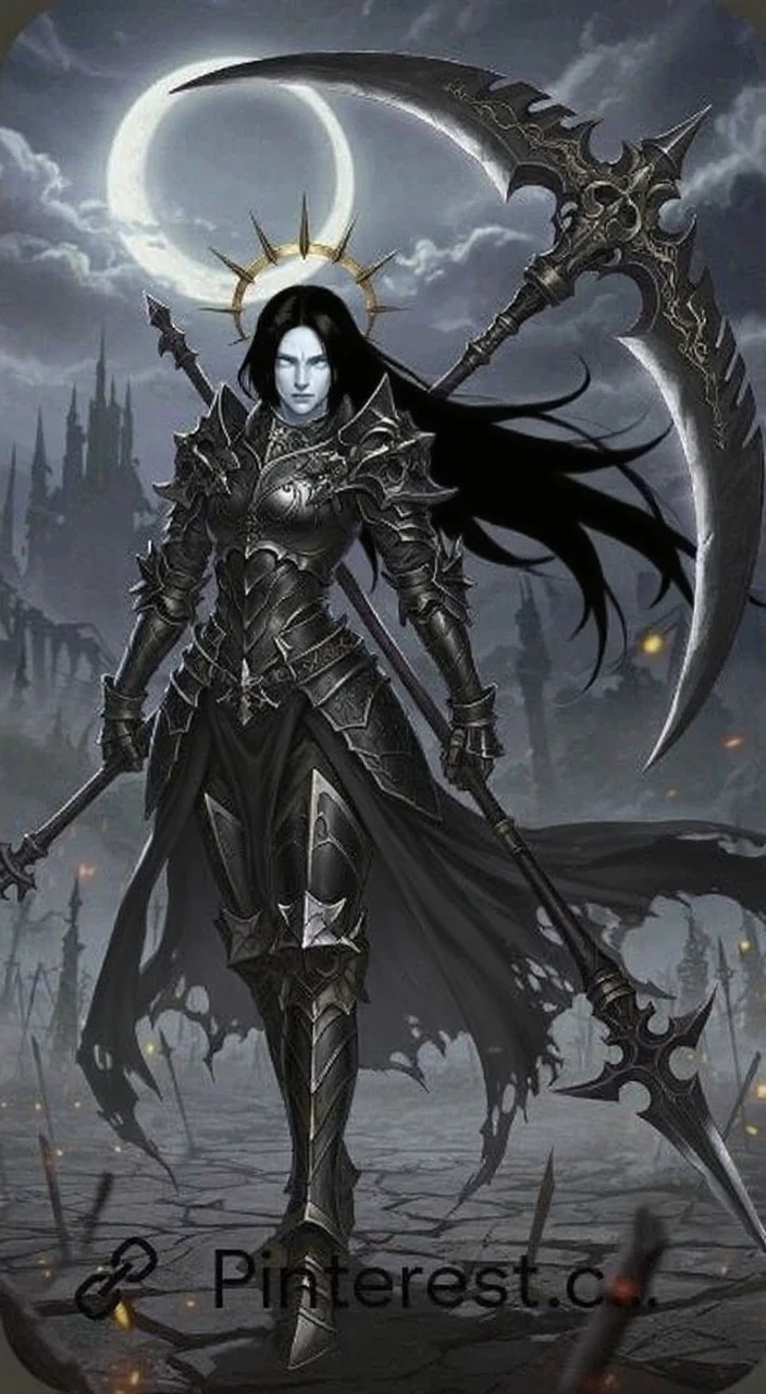 God of death and destruction, dark, powerful, centered, full body, dark armor, pale skin and short, black hair, mega detailed, masterpiece, darkness in the background