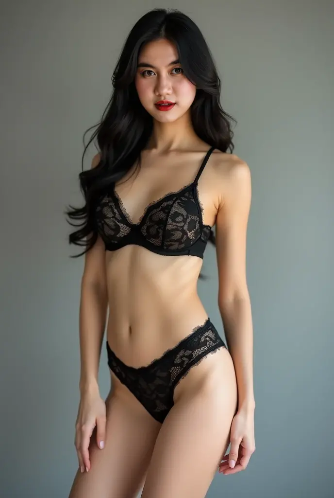 A sexy Hong Kong girl, ultra-thin transparent breast patch, bare lower body, legs open, duck sitting, focused thigh base, sexy feminine pose, best work, double eyelids, round chin