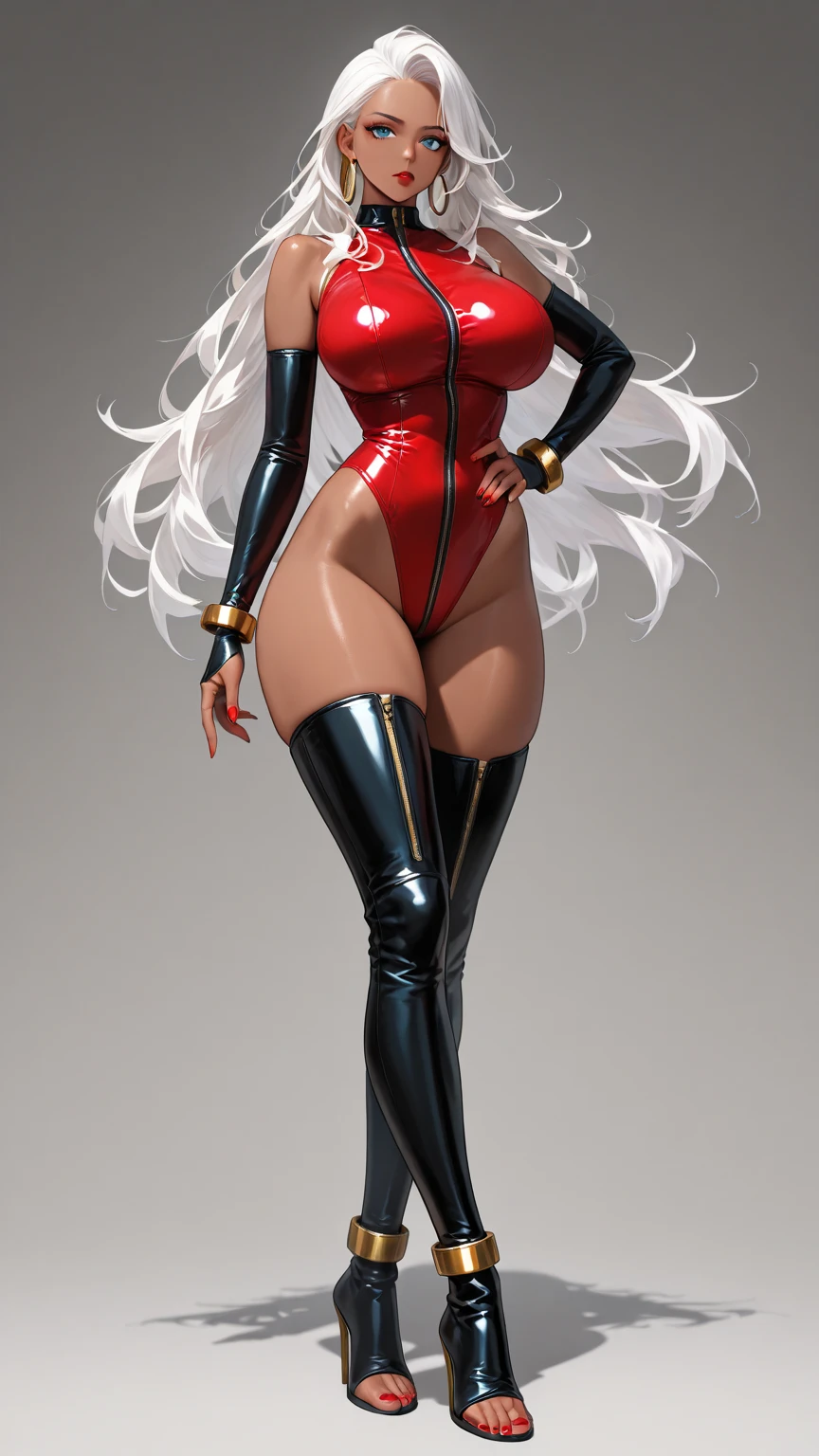 Harley Queen stands with her back, very beautiful, at full height
