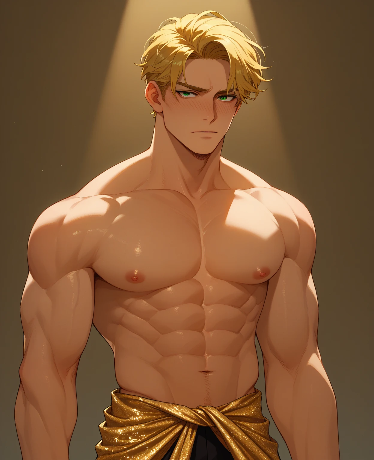 Golden Emperor、Golden Skin、Golden Skin、Golden Ratio、Physical Beauty、Muscle pose、Faceless