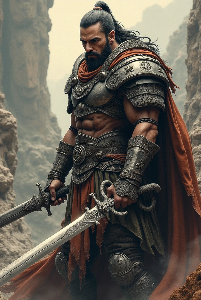 Human, Man, Boss, use two swords, Size Big,