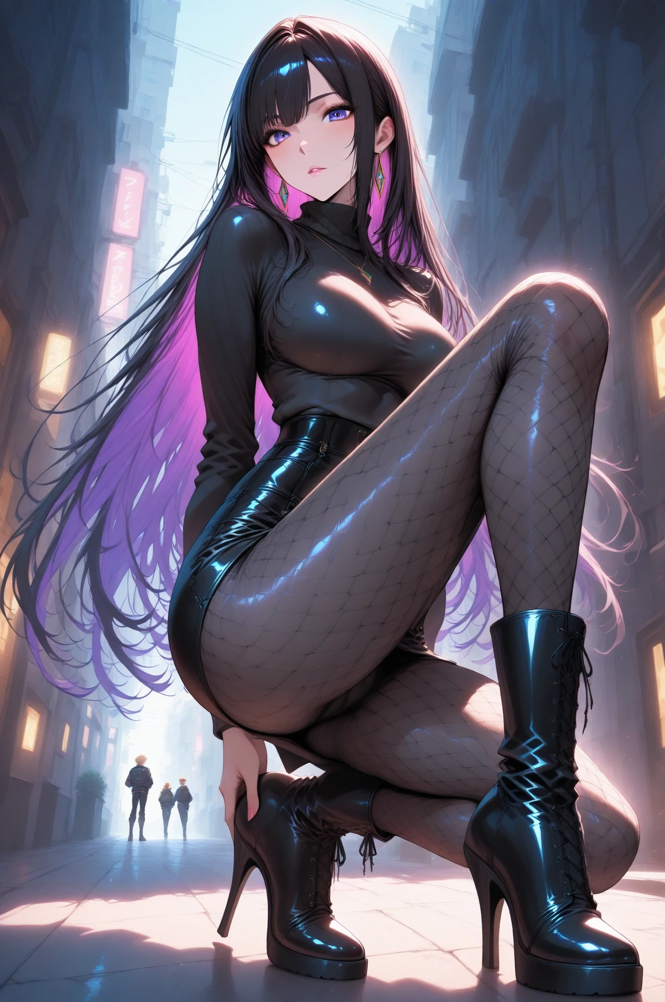 Raise your legs and hang in the air，Expose the soles of your feet、Lie down with your hips turned away、soles of feet、M-shaped legs、Woman opening her legs、Ice and ice、​master piece、1人、独奏、dishiveredhair、Torn clothes、Handcuffs、Chains、a navel、Tears、(back arms:1.2)、shibari、Chains、heart - shaped pupils、Scream、Hand flail、Flail、The house was destroyed、Purple colored hair、White shirt、black necktie、Black pants、black leather clothes、Long-haired anime girl sitting on pillar of the city, anime cyberpunk art, cyberpunk anime girl, anime cyberpunk, cyberpunk anime girl mech, female cyberpunk anime girl, Digital cyberpunk anime art, Anime cyberpunk moderno, digitl cyberpunk - anime art, cyberpunk anime art, anime girl of the future, Best anime 4k konachan wallpaper, sci fi anime, cyberpunk in foliage, k hd