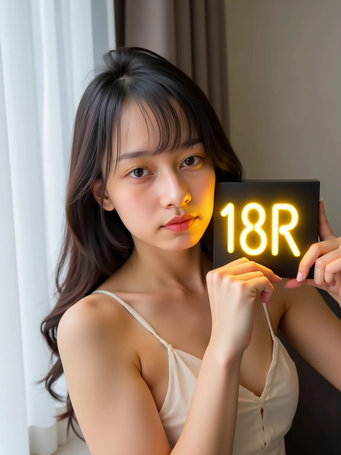 best quality, ultra high res, (photorealistic:1.4), 1girl, masterpiece, bed, window,