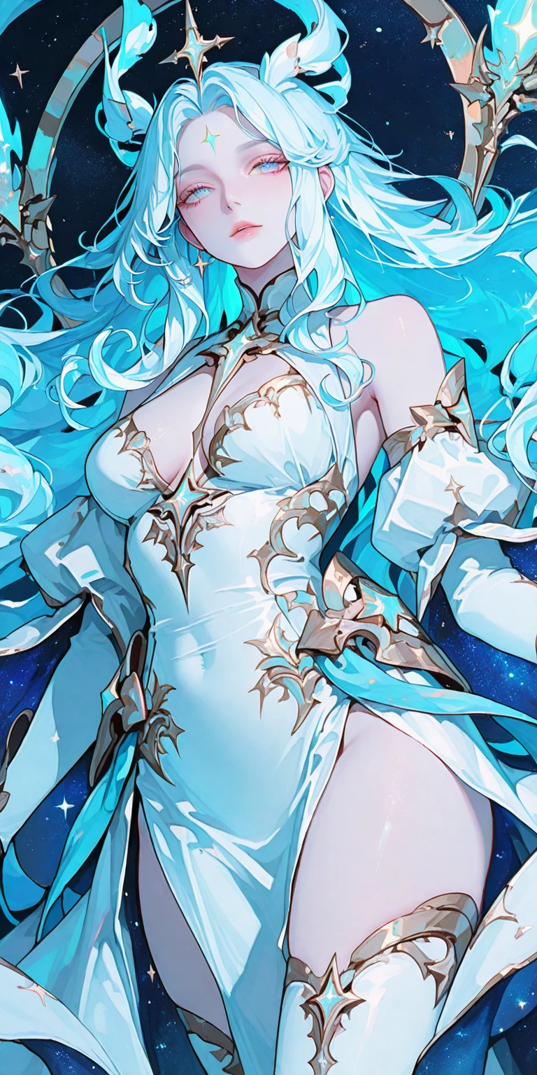 (((masterpiece))),(((bestquality))),((ultra-detailed)),(illustration),((anextremelydelicateandbeautiful)),dynamicangle,floating,(beautifuldetailedeyes),(detailedlight) (1girl), solo, floating_hair,glowingeyes