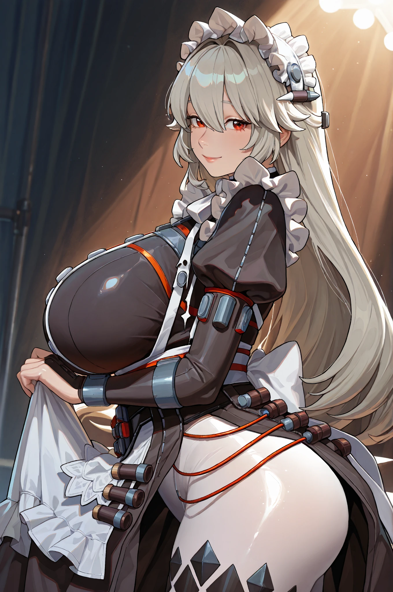 (masterpiece:1.2、highest quality、T Masterpiece)、1 female、alone、classroom、Day、stand、blonde、ponytail、blue eyes、(sailor suit:1.4)、(black skin:1.4)、big breasts、pantyhose、corset、earrings、lipstick、mini skirt、very sweaty、Scrunchie、choker、blush、((face hugger:1.35))