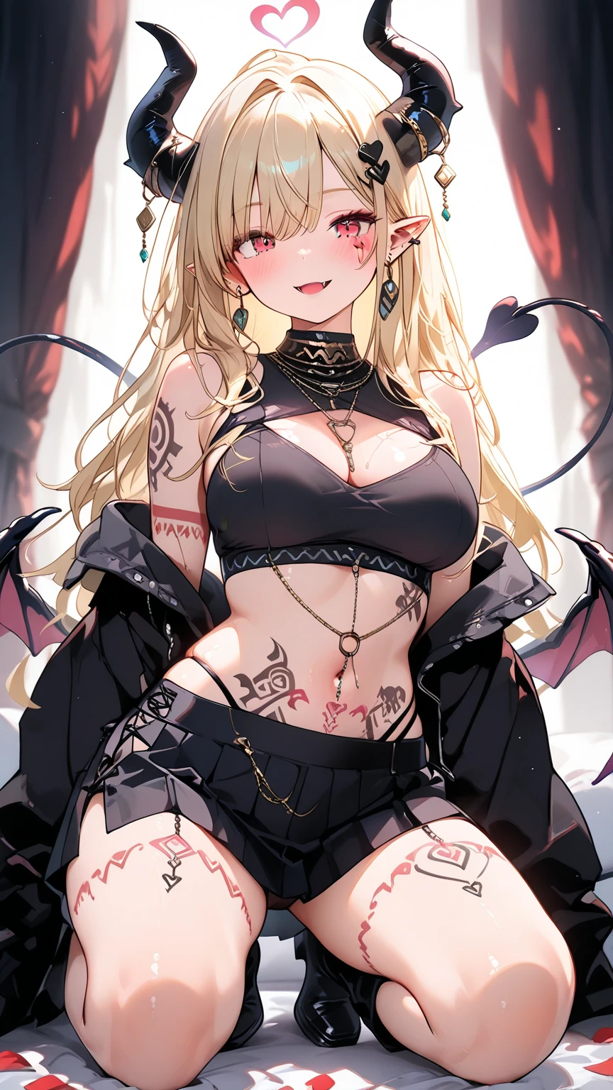 Stormy Daniels ultra-detailed: The Empress of Darkness, Background to the destruction of hell, diabolique, insidieux, invincible, couronne sombre, Evil queen, Robe noire et rouge, demon wings dans le dos, Demon horn, Realistic detailed brown eyes, Shaded illustration of a high-quality cell in hell, corps entier, pose dynamique, anatomie parfaite, centered, Freedom, soul, Approche de la perfection, Ombrage de cellule, 8k , Cinematic dramatic atmosphere, Illumination globale, detailed and intricate environment, ArtStation, Art conceptuel, mise au point fluide et nette, volumeric lighting, lighting cinematic