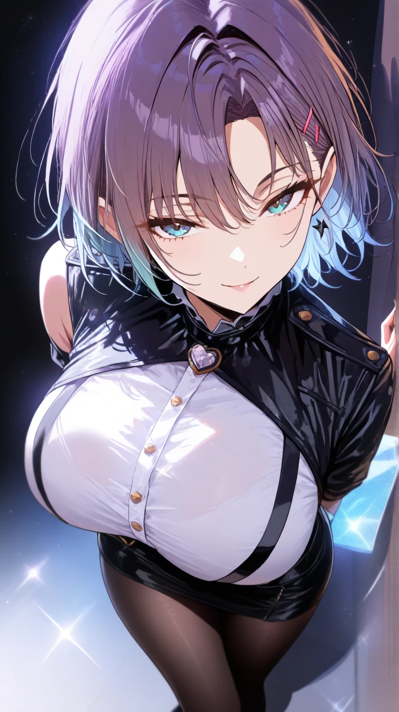 Cinematic lighting、(key light:Front diagonal 45 degrees, fill light、Faint Backlight、shadow), accurate human body、detailed person、Correct five-finger、RAW photo、 4K - ultra-vivid、highest quality, masterpiece, ultra high resolution, (reality: 1.4),
(((oil skin,sparkling skin、realistic skin texture、detailed beautiful skin、shiny skin、shiny skin)))、
upper body shot, camera angle is low, Depth of the bounds written, Focus on the center, fine eyes, perfect face and eyes、
At the amusement arcade, game console, game machine,
girl, short bob black hair, early teen, black Hoodie with pockets, plaid miniskirt, purple collar, black face mask, piercing,
big breasts, slender, standing , naughty,
zettai ryouiki, absurd resolution, absurd detailed, best quality, (((big breasts))), grab your chest、shake、(moving line, motion blur), (((Lightweight off-the-shoulder sweater)))、White skin、(((Bitch、sexy bitch、Super heavy makeup,ga yaru makeup)))、full shot, (Ahegao:0.5)