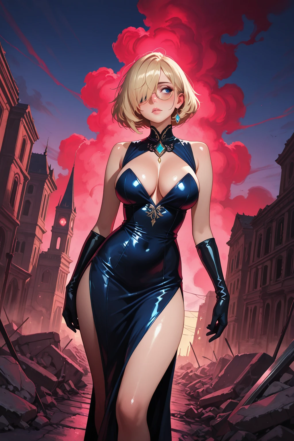 um close de uma mulher com um vestido azul e longos cabelos ruivos, arte de personagem impressionante, linda pintura de personagem, extremely detailed digite germe, DeviantArt Artstation CGScosiety, style digite germe, stunning digital illustration, alexandra fomina artstation, linda pintura digital, digite germe. anime illustration, linda arte digital