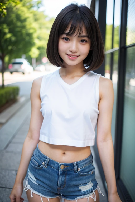 ((Highest quality、In 8K、masterpiece:1.3))、Sharp focus:1.2、Beautiful woman perfect body:1.4、Slim Abs:1.2、((Short Hair:1.2))、(trendy fashion in tokyo、T-Shirts:1.1)、Background white、Wet body:1.5、Three-dimensional texture、Detailed eyes、(Brown Hair、Black Hair:1.2)、Very shiny hair、Backward view、Hair quality improvement、Handsome short、Short-haired blonde、No text、Lower text eraser