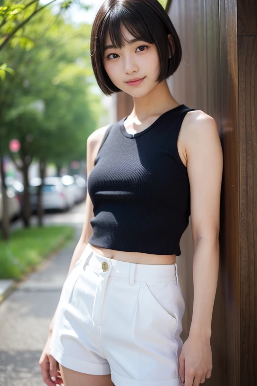 The background is the cityscape of Shibuya Black Hair