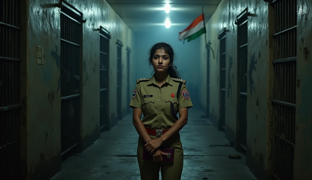 Make a picture of girl giving test of army in Pakistan with the soul of his boyfriend with her helping her