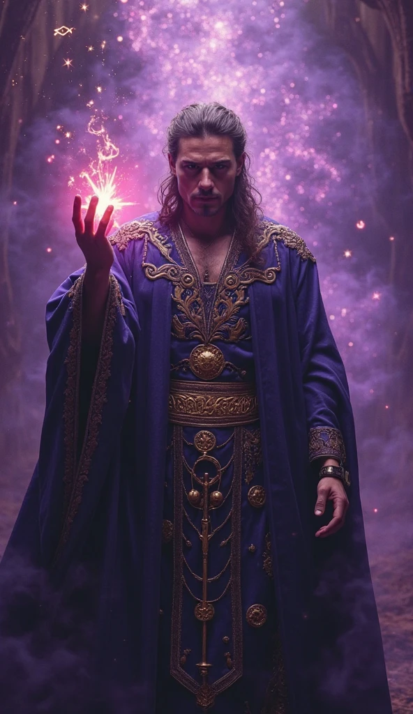 [photo of the :0.125]
face of a medieval fantasy mage, mysterious man, (surrounded by swirling silky magic:1.2), full of color, caustics, intricate wizard robe, (wizard cowl:1.1), in a room full of shiny crystals, elegant magical staff, muscular, (dramatic angle:1.2), atmospheric glow, manly, stubble, detailed eyes, chest hair, arm hair, centered, sharp focus, subsurface scattering