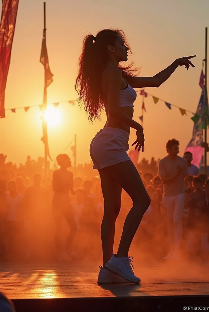 people dancing with hula hoop